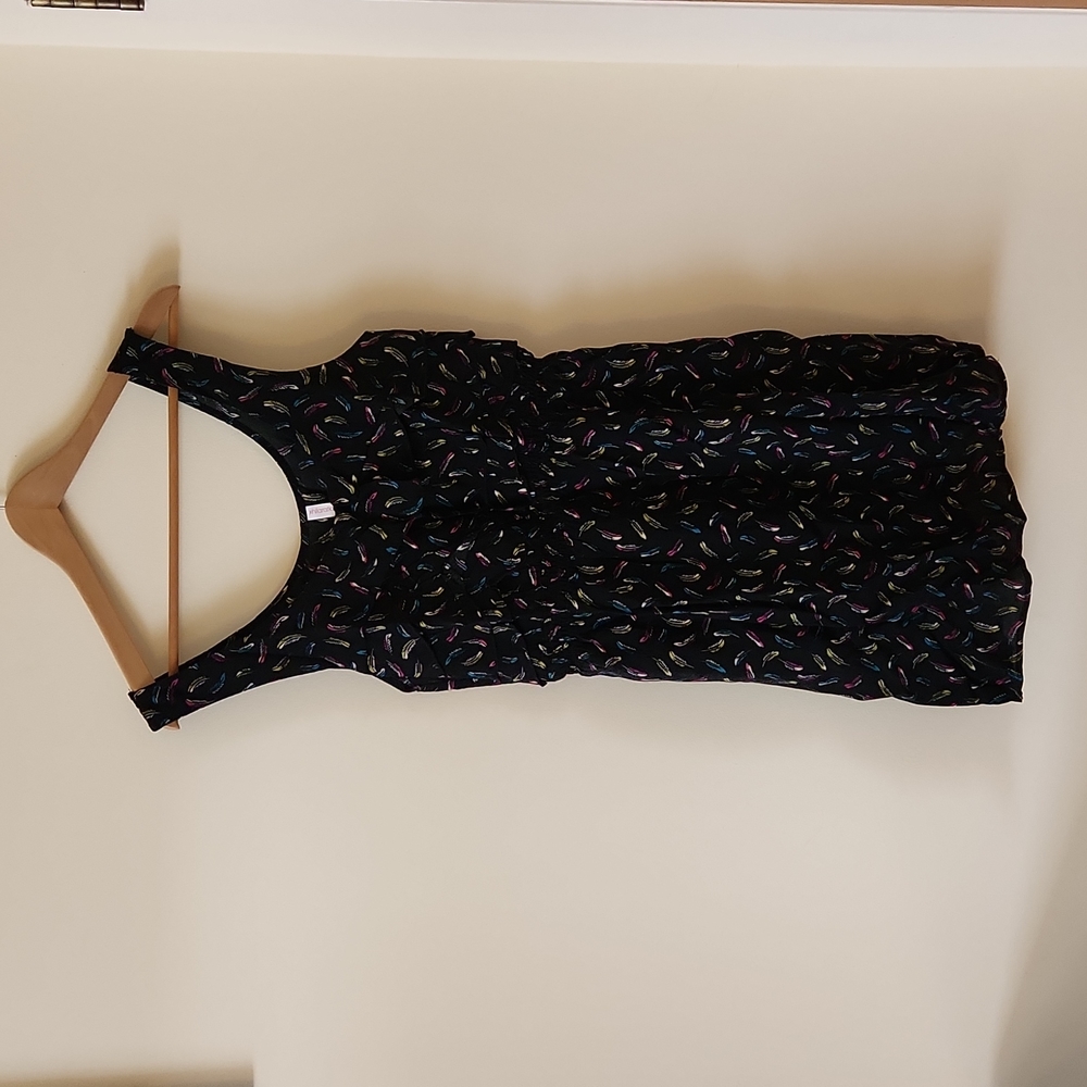 Xhilaration Black With Feathers Dress